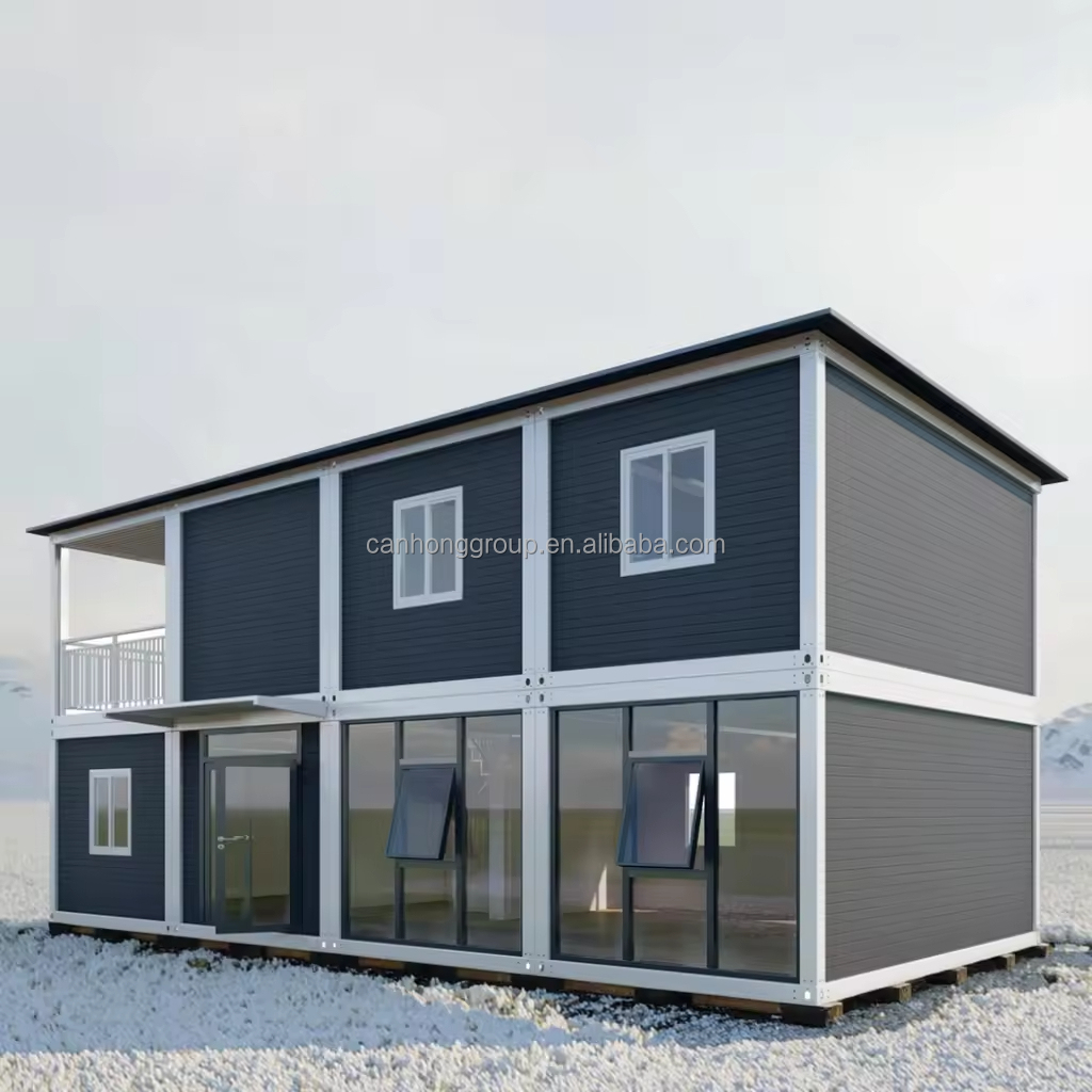 Custom 20ft Luxury Breathable Mini Container Cabin House Modern Mobile Prefab Light Steel Tiny Flat Pack Office Home Office
