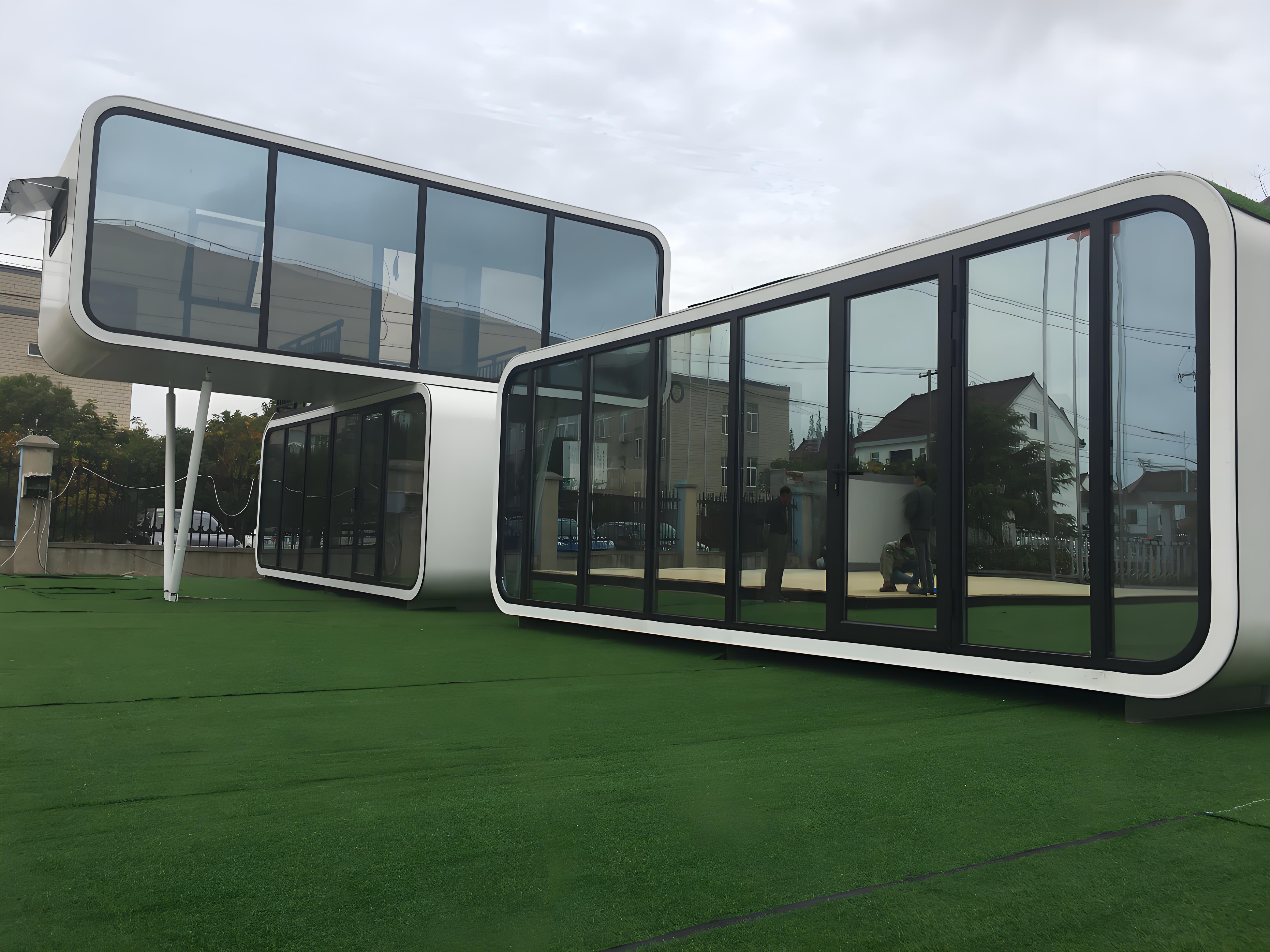 Apple Cabin Prefab Mini House 20ft 40ft Shipping Container Steel Wood Construction Villa Outdoor Hotel Home Office-Durable