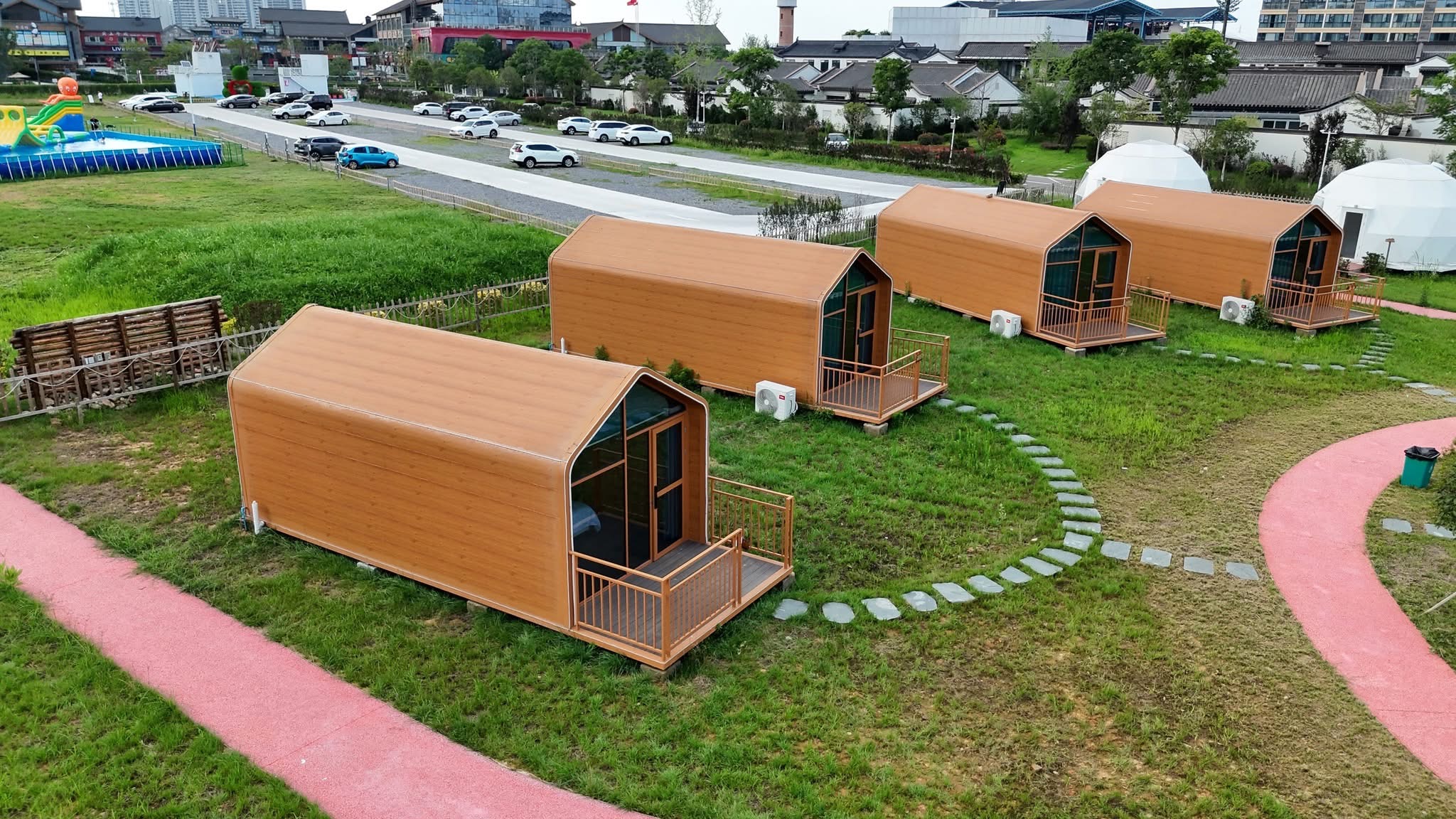 Apple Cabin 20ft 40ft Outdoor Modern Popular Prefab Tiny House Mobile Working House Office Pod Container House