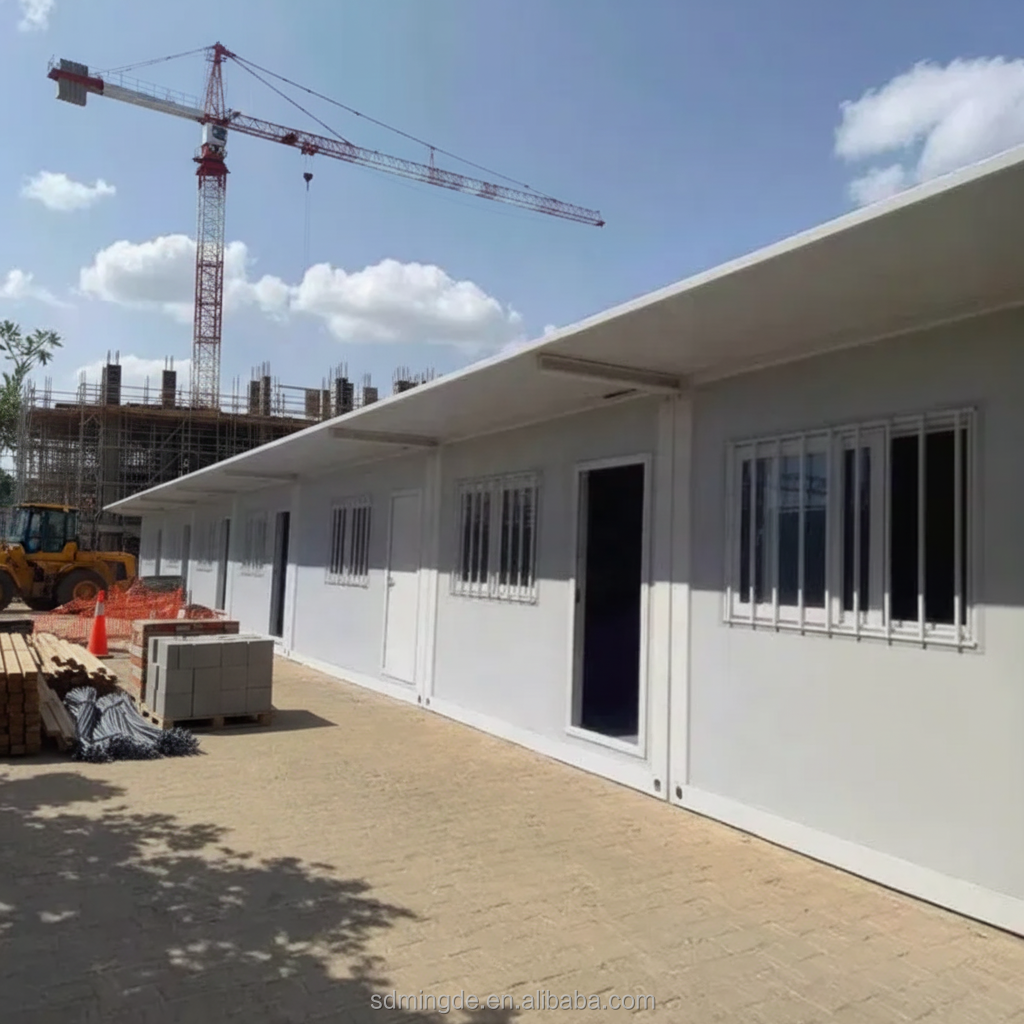Mobile Steel Structure Prefab House Camp Refugee Housing Dormitory Canteen Container House Site Office Building Worker House