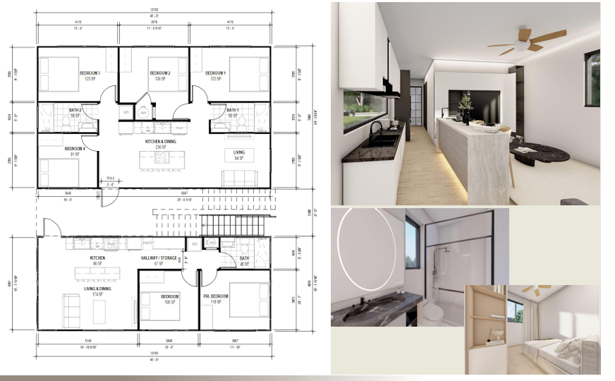 40 Feet Smart Fabricated Flat Pack Container Construction Office House Luxury Prefabricated Prefab 1615 ft M2 6 Beds