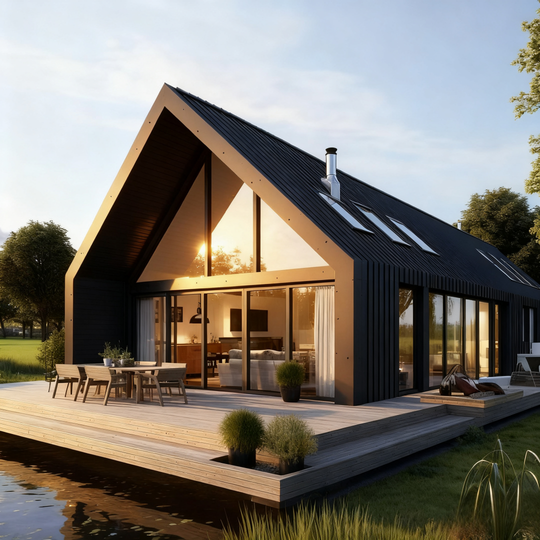 A-Frame Container House-Waterproof Modern Design for Villa Use Easy Home EH-1250 with 5 Year Warranty