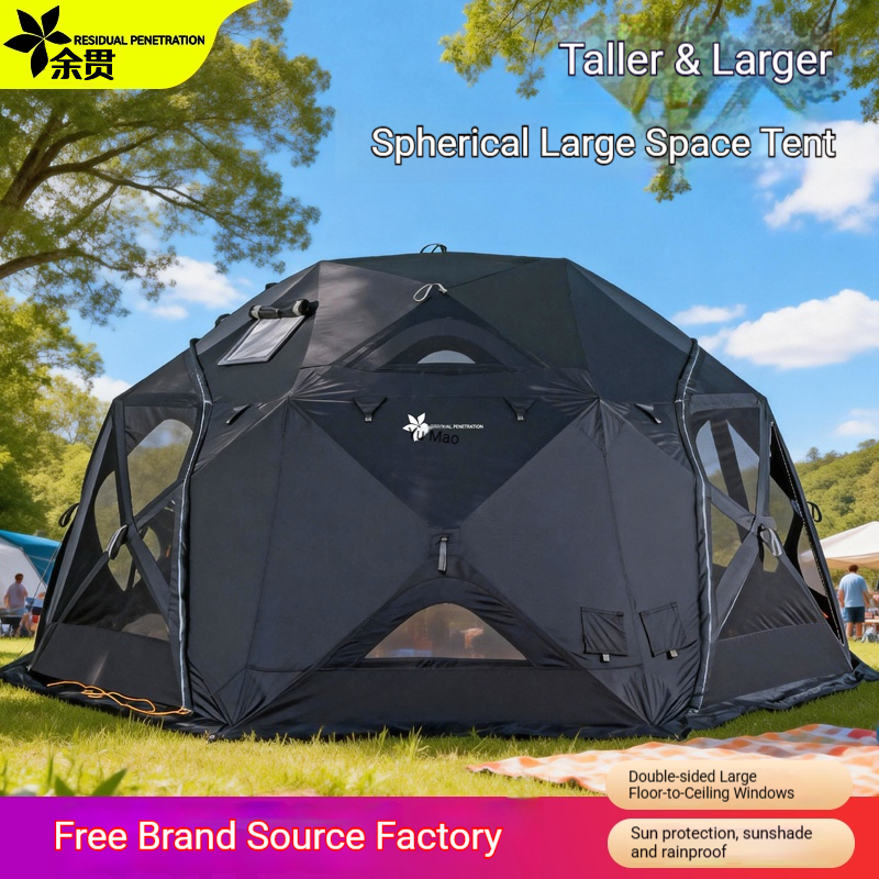Luxury Modern Oxford Dome Cupola Extended Type 4m Summer Octagon Outdoor Glamping Tent Pop Spacious Family Use Waterproof One