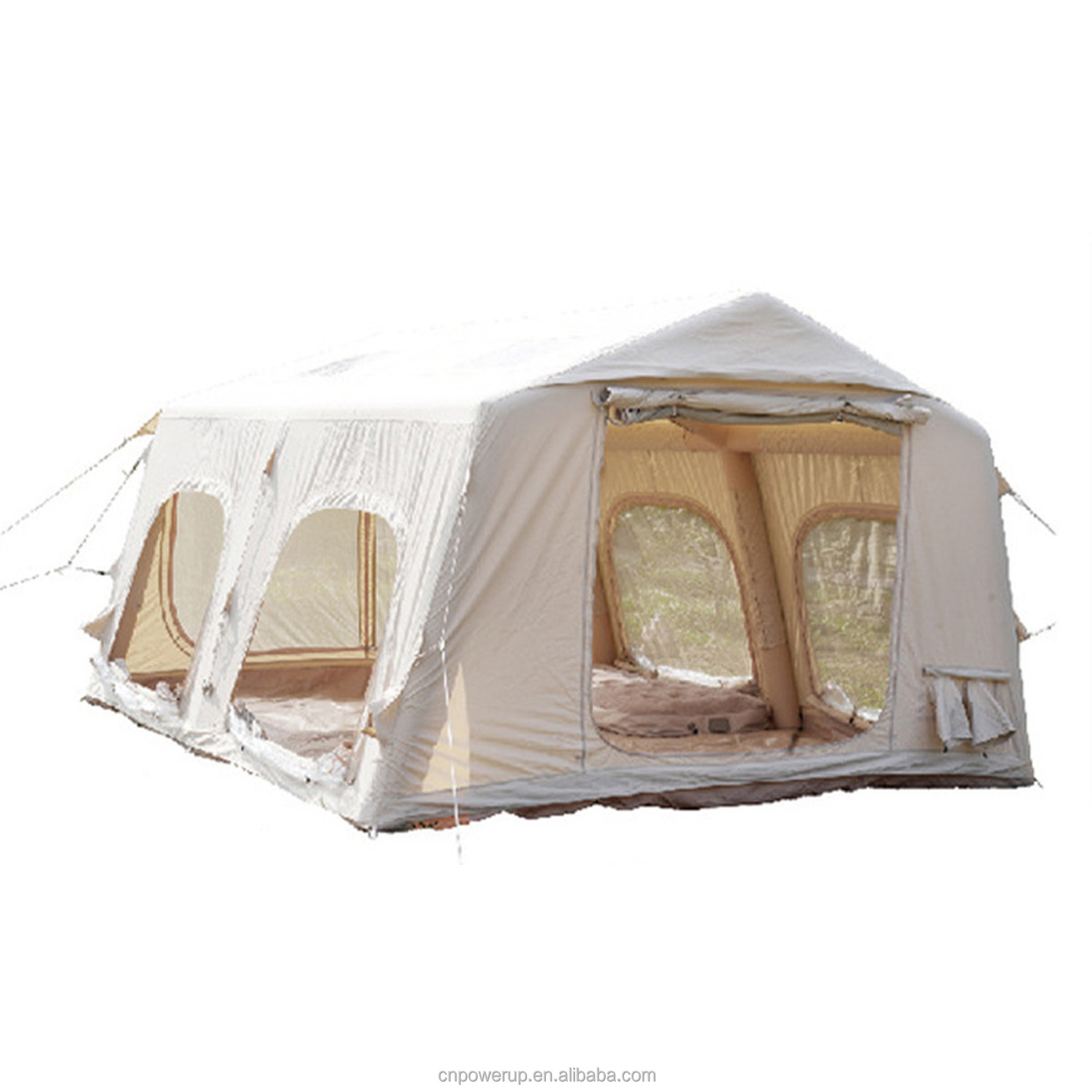 13.68sqm Two Bedroom Large Air Tent With Open &amp; U-shaped Doors Quick Automatic Opening Waterproof For All-Weather Use