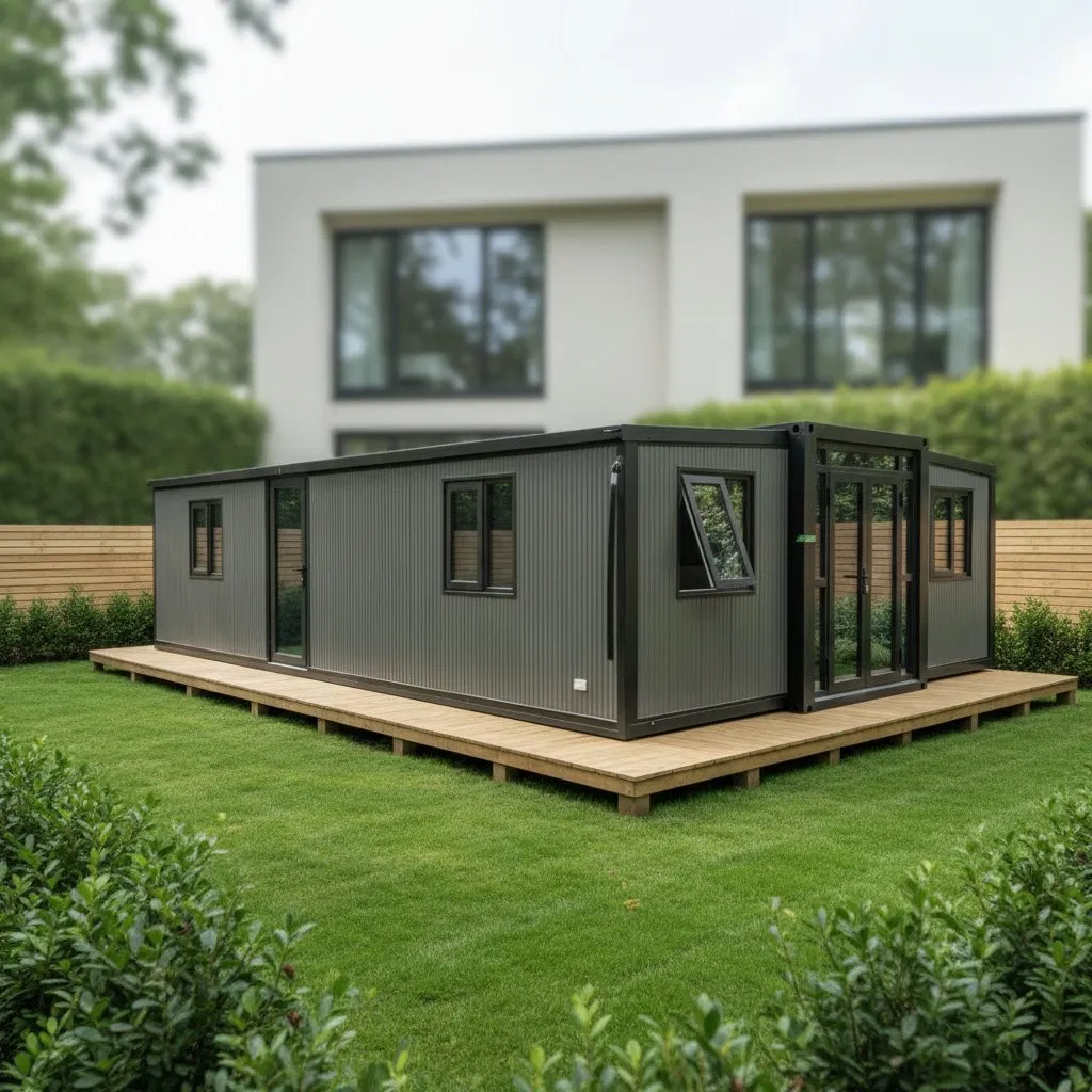 Luxury Compact Tiny Home 20-Foot Modular Steel Cabins 2-Bedrooms Mobile Expandable Living Prefab House