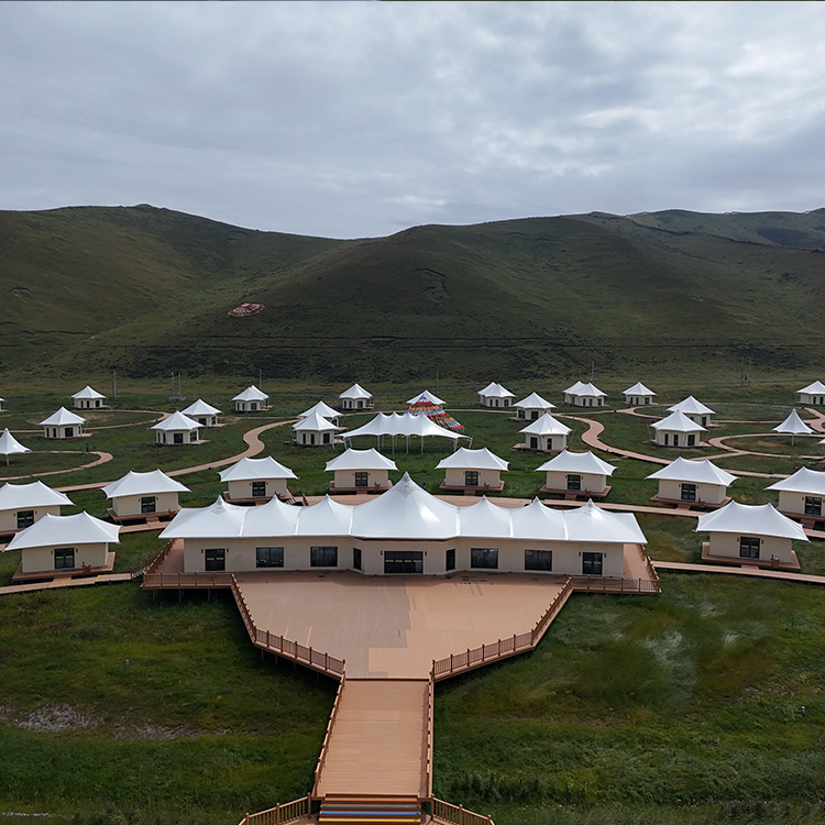 Luxury Eco-Friendly Four-Season Curve House Tents With PVC &amp; Oxford Fabric Double Layer Desert Resort &amp; Hotel Tents For Sale