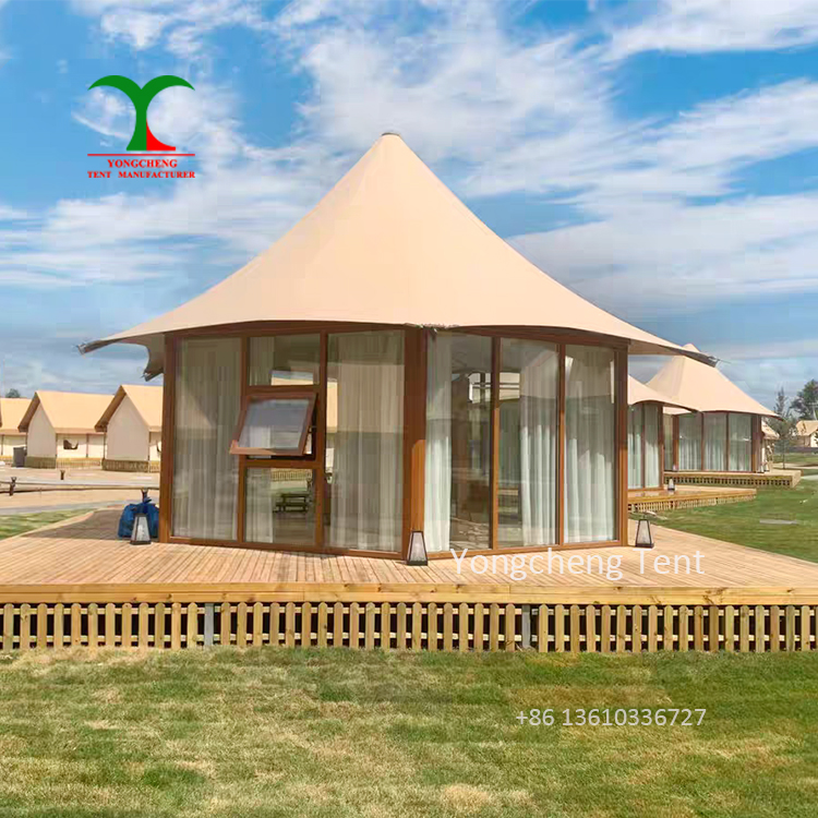 2025 New Eco &amp; Luxury Camping Glamping Tent Romantic Waterproof Prefab House Resort Desert Safari Tent