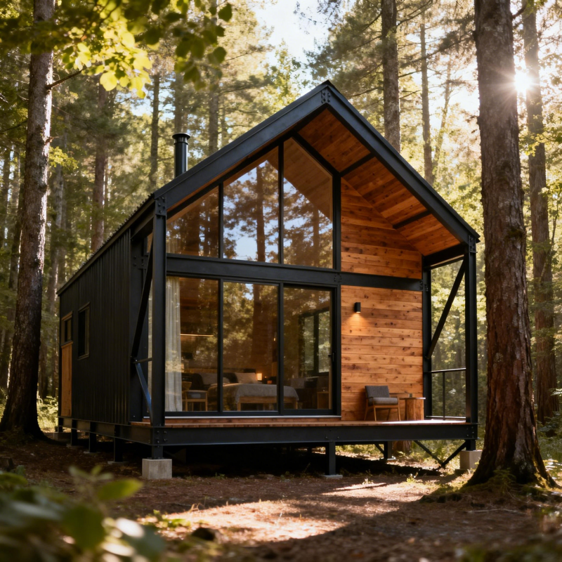 Customized Building Modern Design Steel Structure Prefab Building Steel Structure Low Cost Steel Structure For Vacation Home