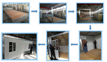Flat Pack Container House Customized Waterproof Fireproof Prefab Tiny House Office Worker Accommodation Mobile Living House