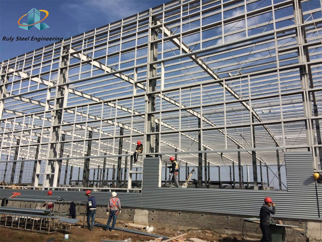 Portal Frame Steel Structure Building Construction for Prefabricated Commercial Warehouse /Industrial Fabricated Workshop /Prefab Office/Farm Metal Shed