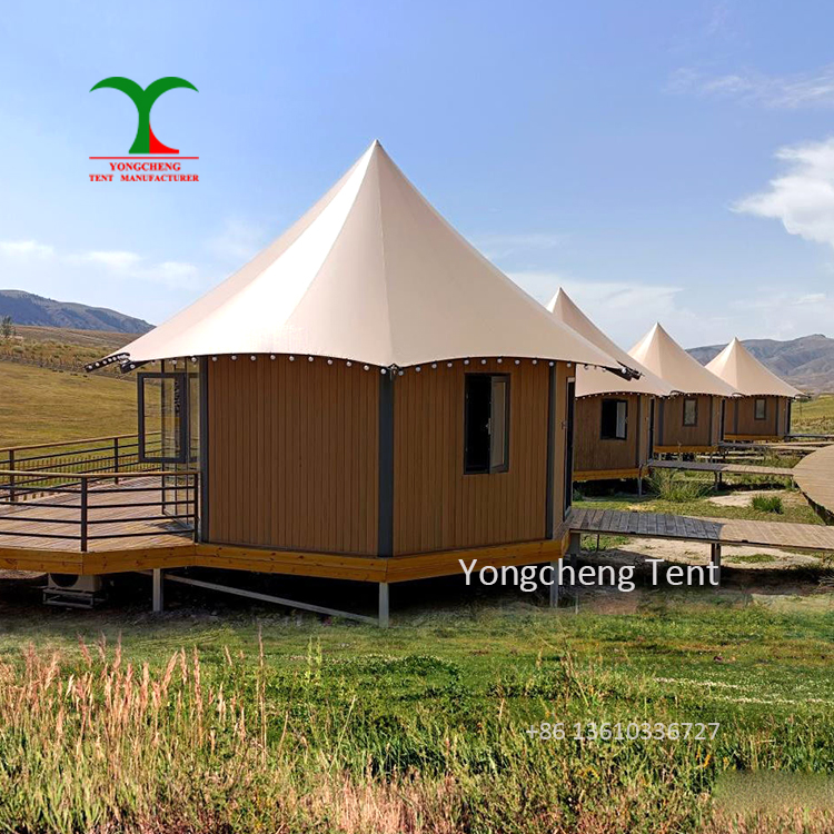 2025 New Eco &amp; Luxury Camping Glamping Tent Romantic Waterproof Prefab House Resort Desert Safari Tent