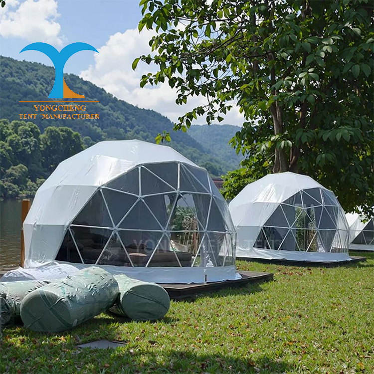 Luxury Hotel Igloo Dome Tent House Waterproof Glamping Tent Safari Glass Geodesic Dome Kit Glamping 6m Dome Tents House