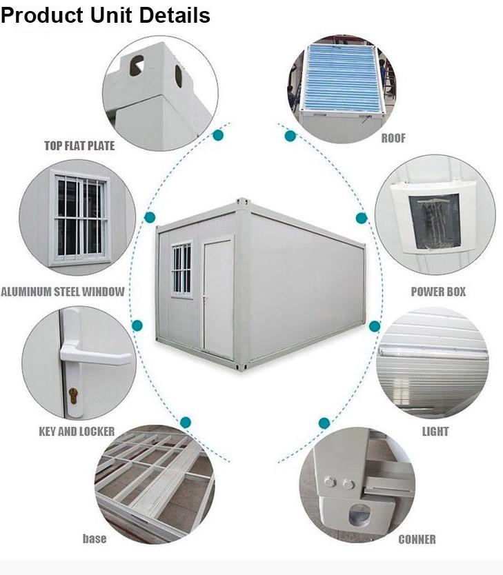 Portable Rectangle Steel Luxury Prefab Container House Detachable
