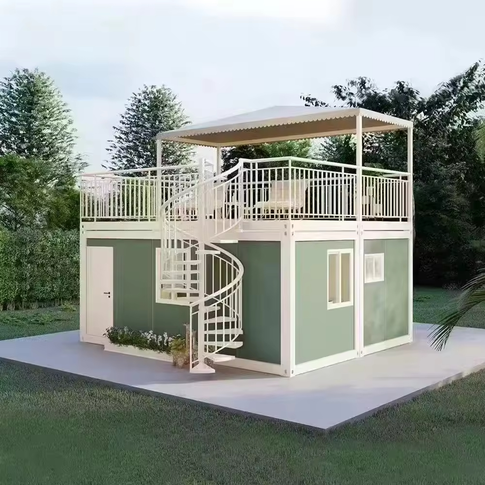 Custom 20ft Luxury Breathable Mini Container Cabin House Modern Mobile Prefab Light Steel Tiny Flat Pack Office Home Office