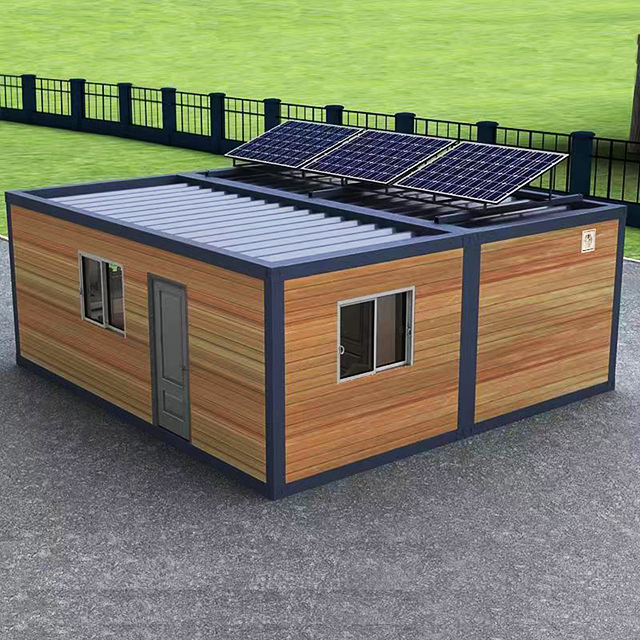 Ready Made Luxury Modular Houses with Bathrooms 20 40 ft Prefab Container House Wooden Solar-powered Container House