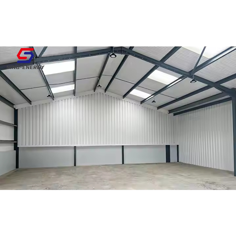 Modern A-Frame Prefab House Steel Structure for Poultry Farm Garage Shed Made Sandwich Panel for Outdoor Bathroom Hall Use