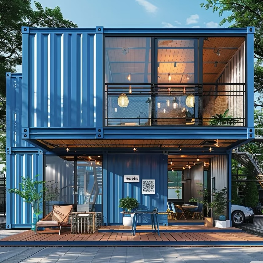 Luxury Modern 20ft/40ft Prefabricated Container House Flat Pack Wooden Tiny Home Excellent Bathroom Steel Structure Building