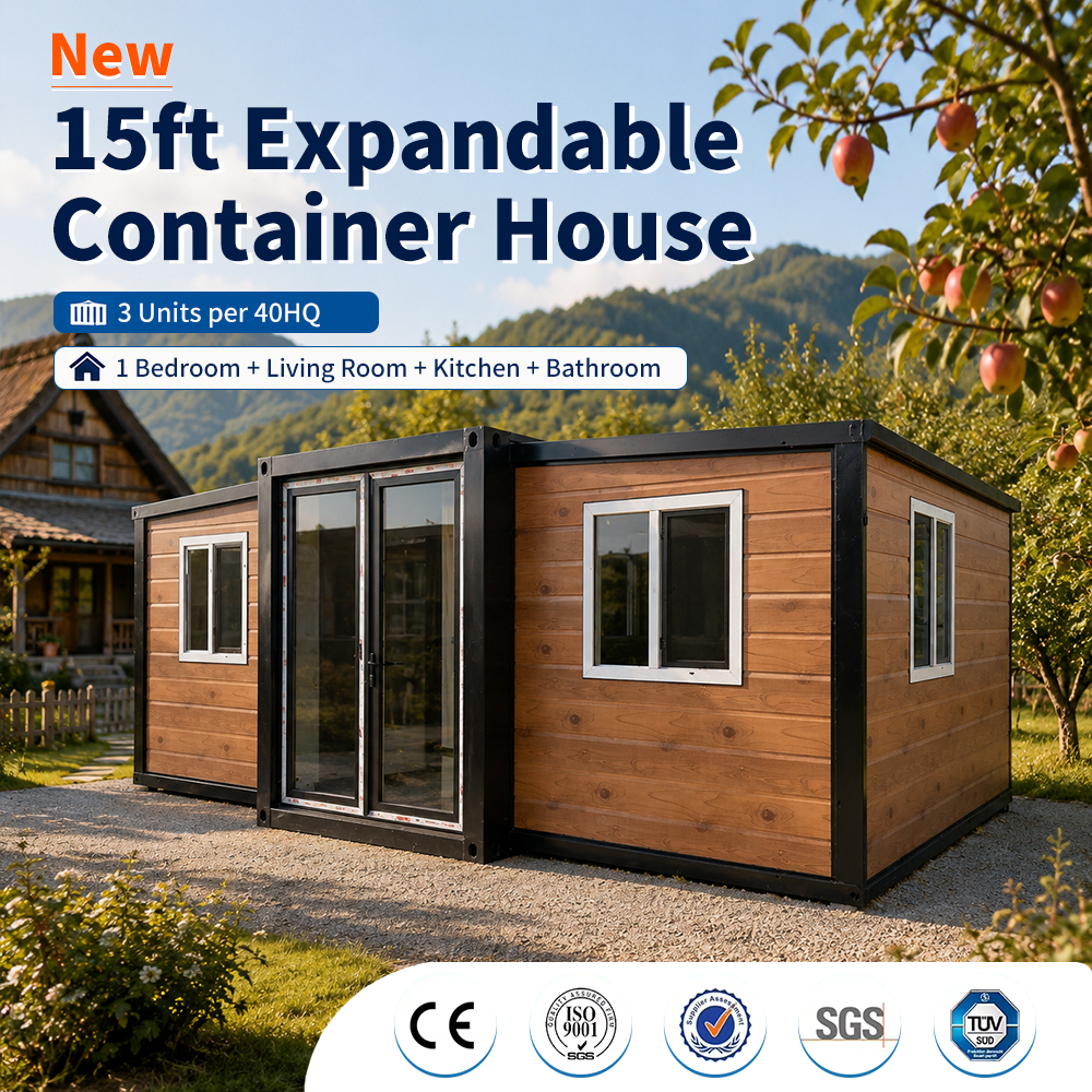 Fast Install 15Ft Prefabricated Expandable Container House Fully Furnished Tiny House Luxury Modular Home For Airbnb