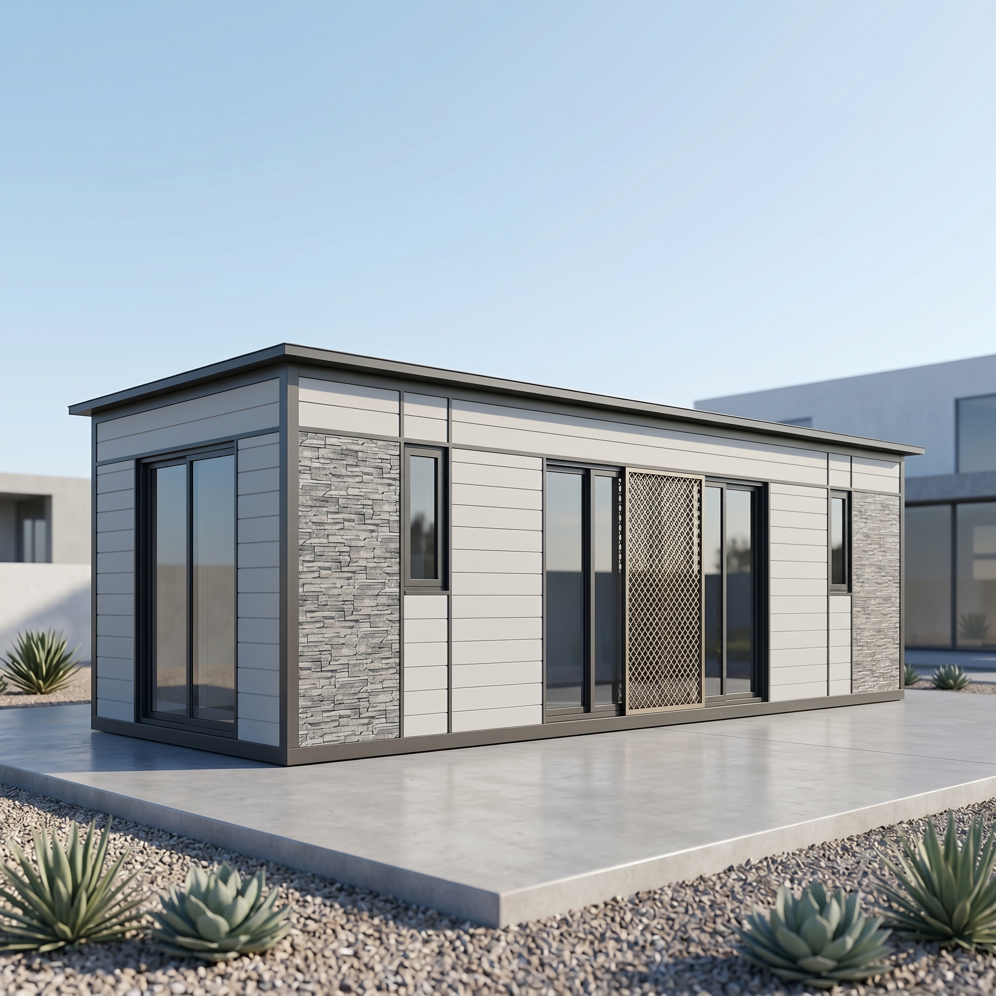 Modern Light Steel Prefabricated Villa Modular Luxury Home With Office Building &amp; Hotel Solutions
