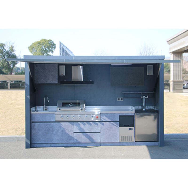 2026 Dorene Modern Simple Modular Metal Corteen Steel Outdoor Garden BBQ Kitchen Shed