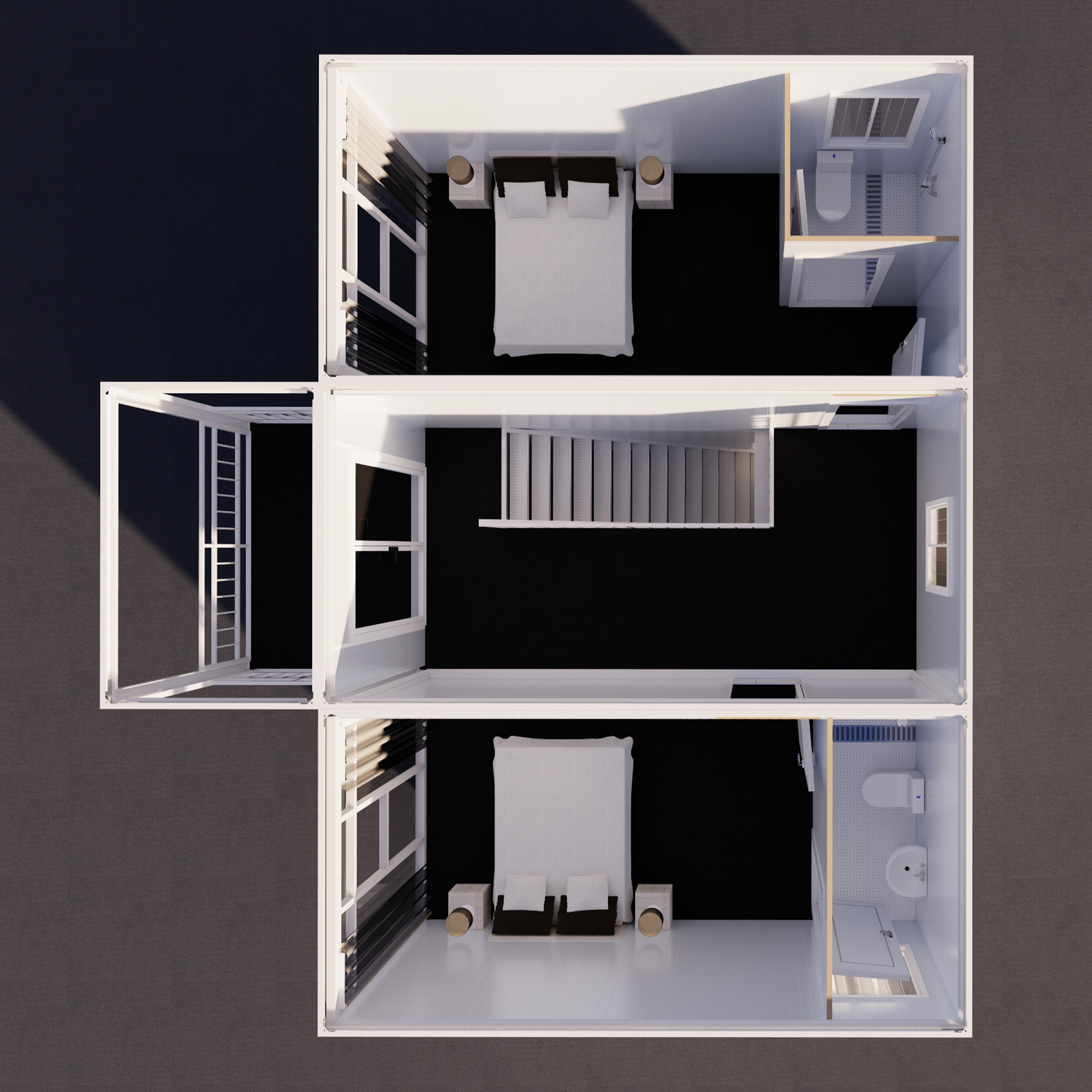 Internet Famous Two Story Quick Consolidation Container House Prefabricated Modular Home Movable Living Cabin Glamping Bedroom