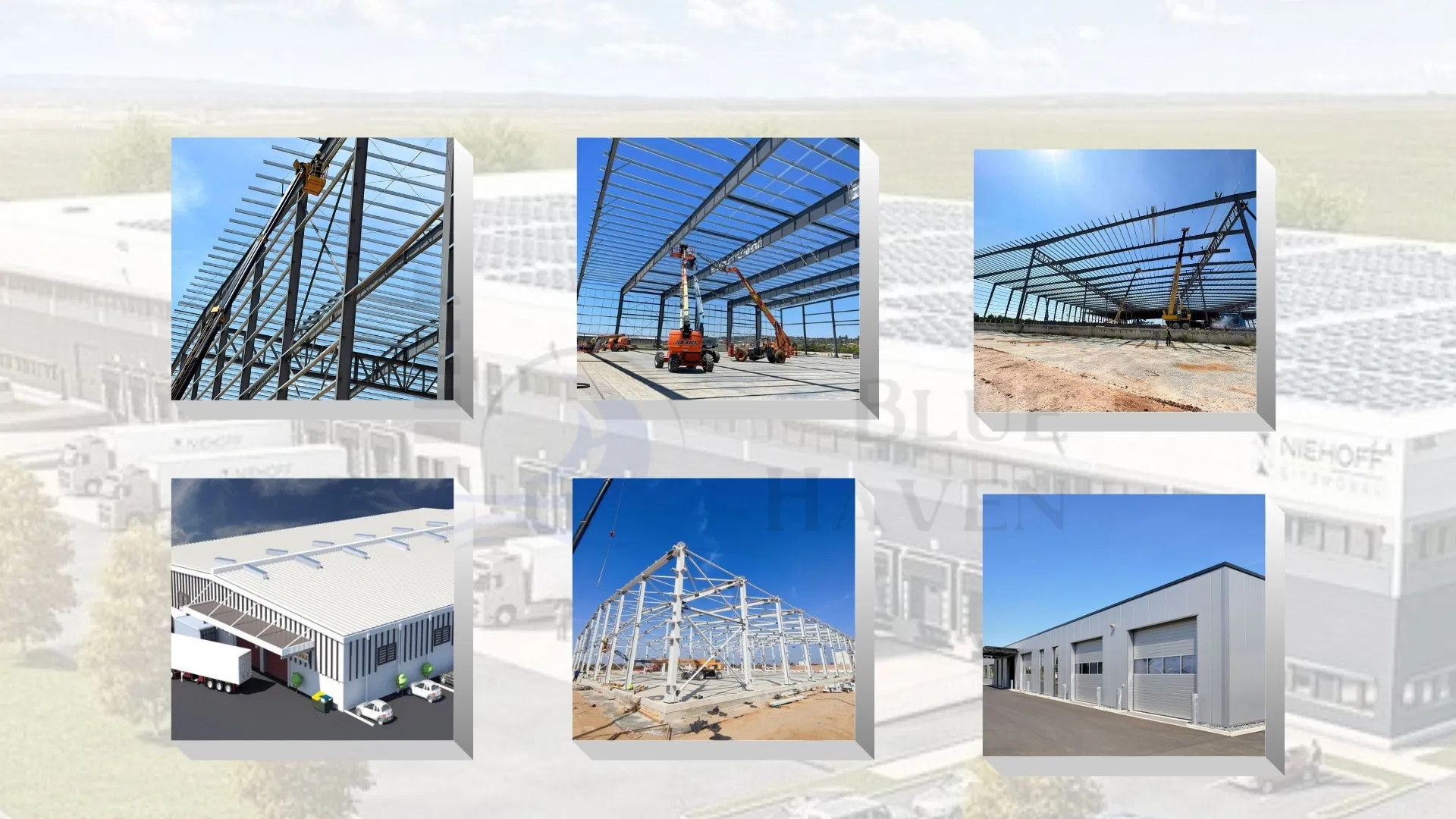 Customized Industrial Prefab Metal Structural Construction Warehouse/Factory/Agriculturalstorage/Office/Hotel Building