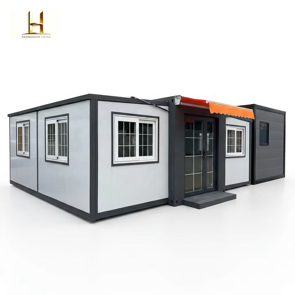 Complete Prefabricated Panel 40Ft 30Ft 20Ft Expandable Container House Prefab Light Steel Home Office Building Bathroom Modern