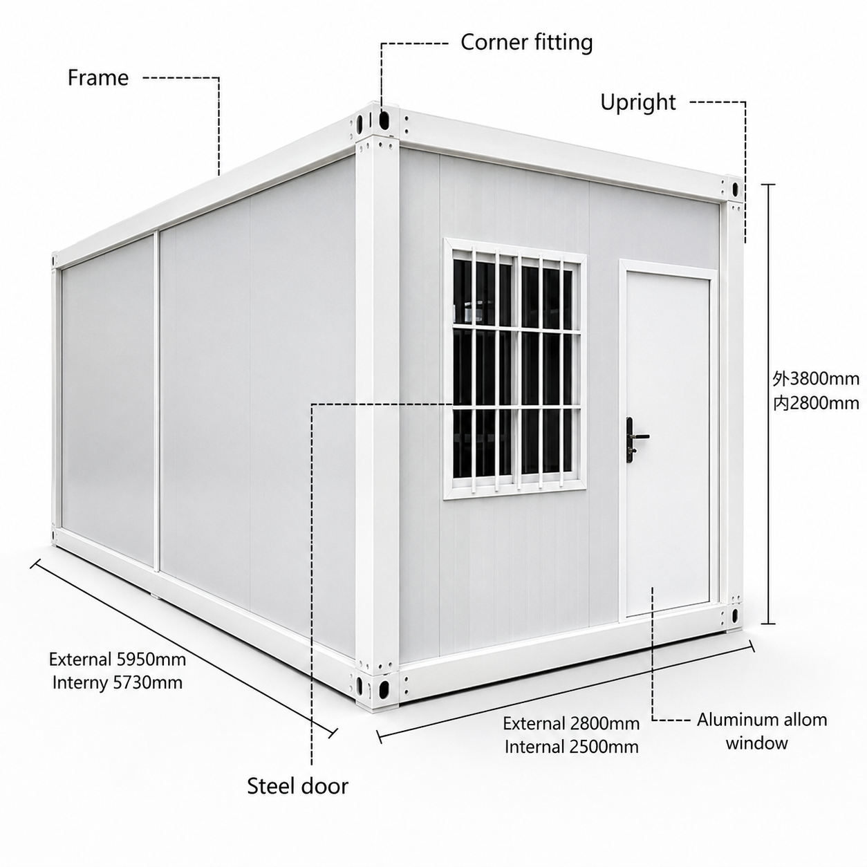 Fast Assembly Prefab Flat Pack House Prefabricated School Portable Classroom Mobile Clinic Emergency Shelter Building Room