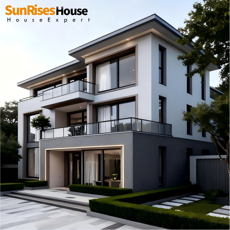 Prefab House Light Steel Structure Resort Villa 3 Bedroom With Bathroom