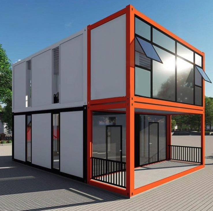 Portable Rectangle Steel Luxury Prefab Container House Detachable