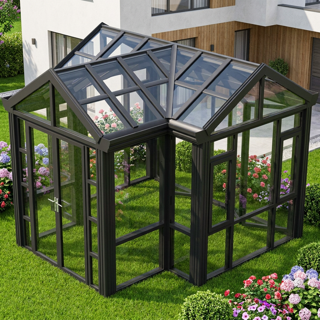Luxury Custom Modern Villa Aluminum Alloy Frame Triple Pane Glass Eco-Friendly Noise Reduction House Outdoor Sunroom
