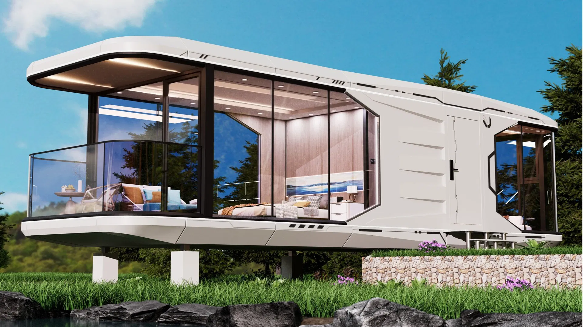 Luxury Prefabricated Portable Mobile Modular Prefab Container Space Capsule Cabin House Home