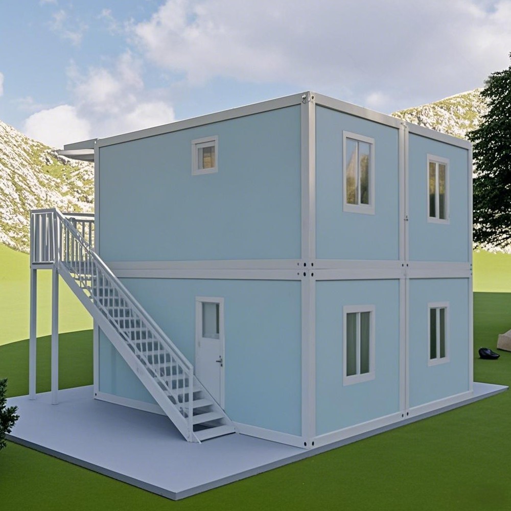 Custom 16ft Luxury Mini Container Cottage House Homes Modern Mobile Prefab Light Steel Tiny House Flat Pack Villa