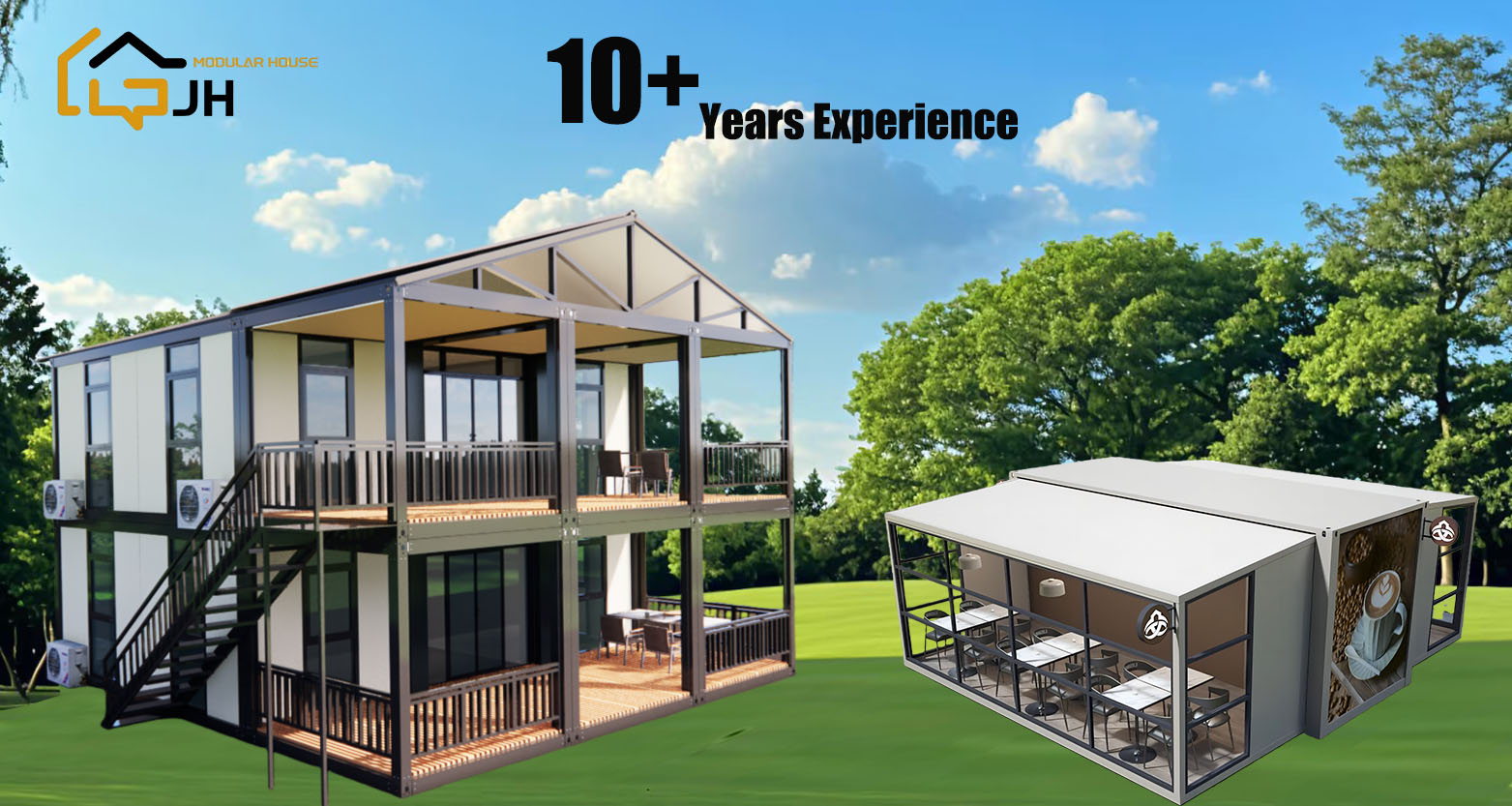 Prefabricated foldout villa outer layout