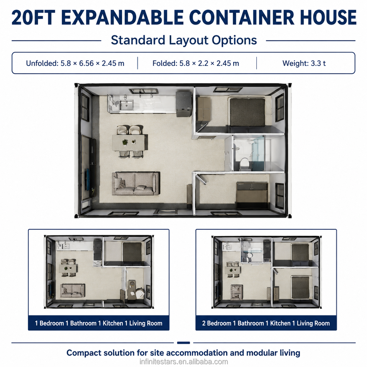 Boutique Factory Wood Grain Expandable Container Villa Luxury Tiny Home Large Glass Door Outdoor Leisure Decking for Living Room