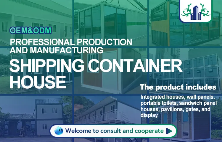 Portable Rectangle Steel Luxury Prefab Container House Detachable
