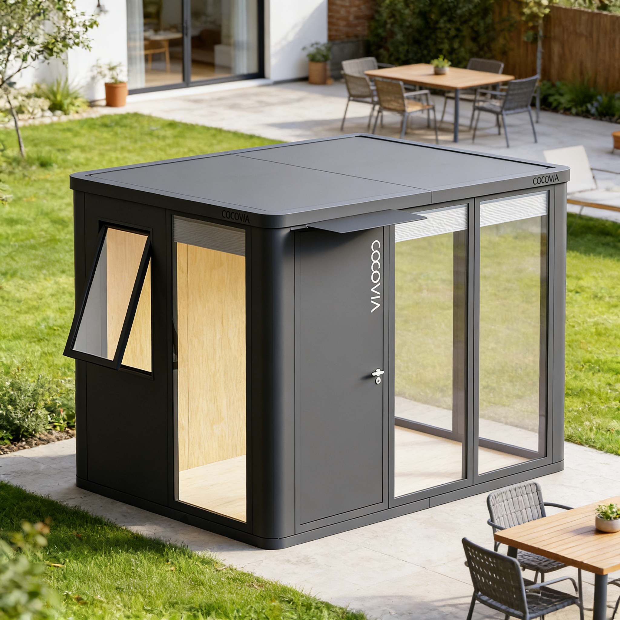 Cocovia Modern Durable Waterproof Aluminum Light Steel Modular Prefab Tiny House Eco-Friendly Design Easy Assembly Sunroom Cabin