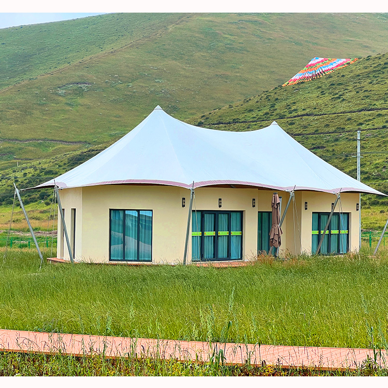 Luxury Eco-Friendly Four-Season Curve House Tents With PVC &amp; Oxford Fabric Double Layer Desert Resort &amp; Hotel Tents For Sale