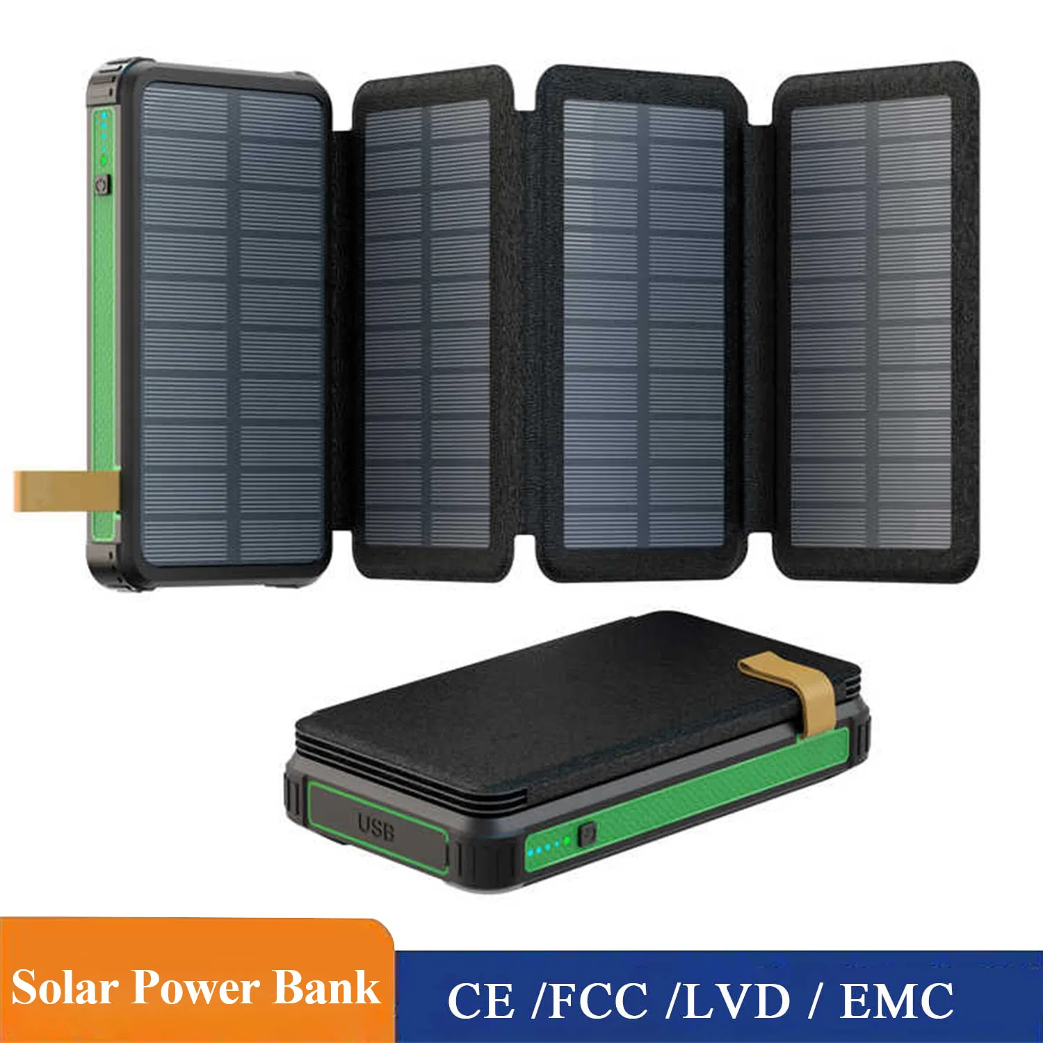 Durable Outdoor Power Bank with Efficient Portable Solar Panel