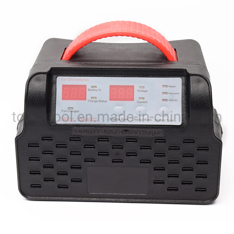 12V Portable Auto Battery Charger for All Lead Acid Batteries