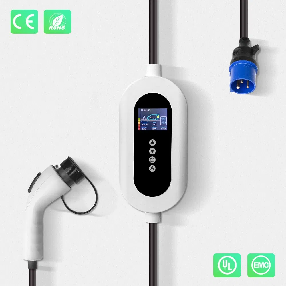 Portable EV Charger 7kw 32A GB/T AC Electric Vehicle Charging Cable with Industrial Plug