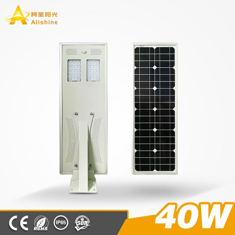 Ce RoHS IEC BV Working Mode Settable 160lm/W 40W LED Solar Street Light