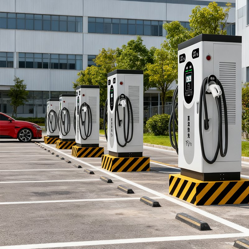 High Power Industrial EV Charger with Multiple Charging Ports