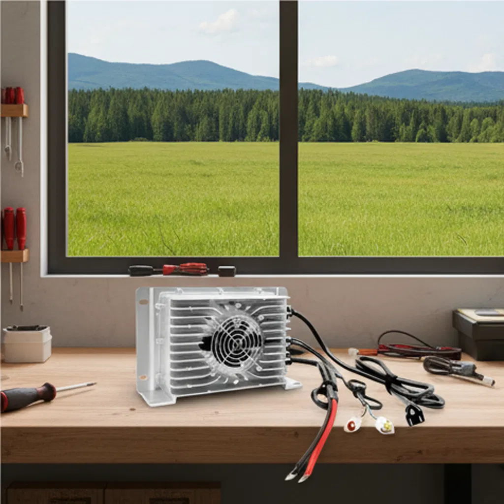 50A LiFePO4 Battery Smart Fast Charging Intelligent Portable Electric Scooter Power Bank Forklift Battery Solar Controller Charger with Waterproof Design CE