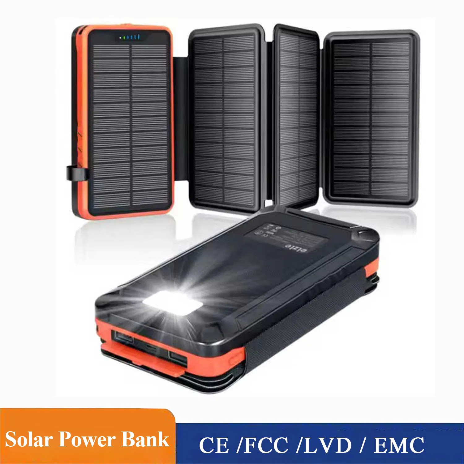 Compact Waterproof Solar Power Bank for Travel-Friendly Usage