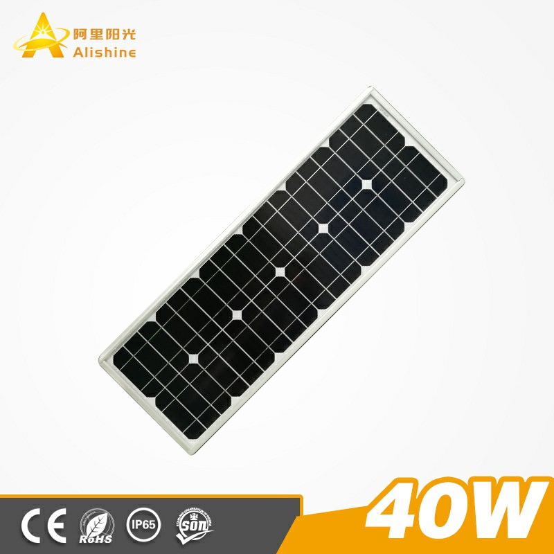 Ce RoHS IEC BV Working Mode Settable 160lm/W 40W LED Solar Street Light