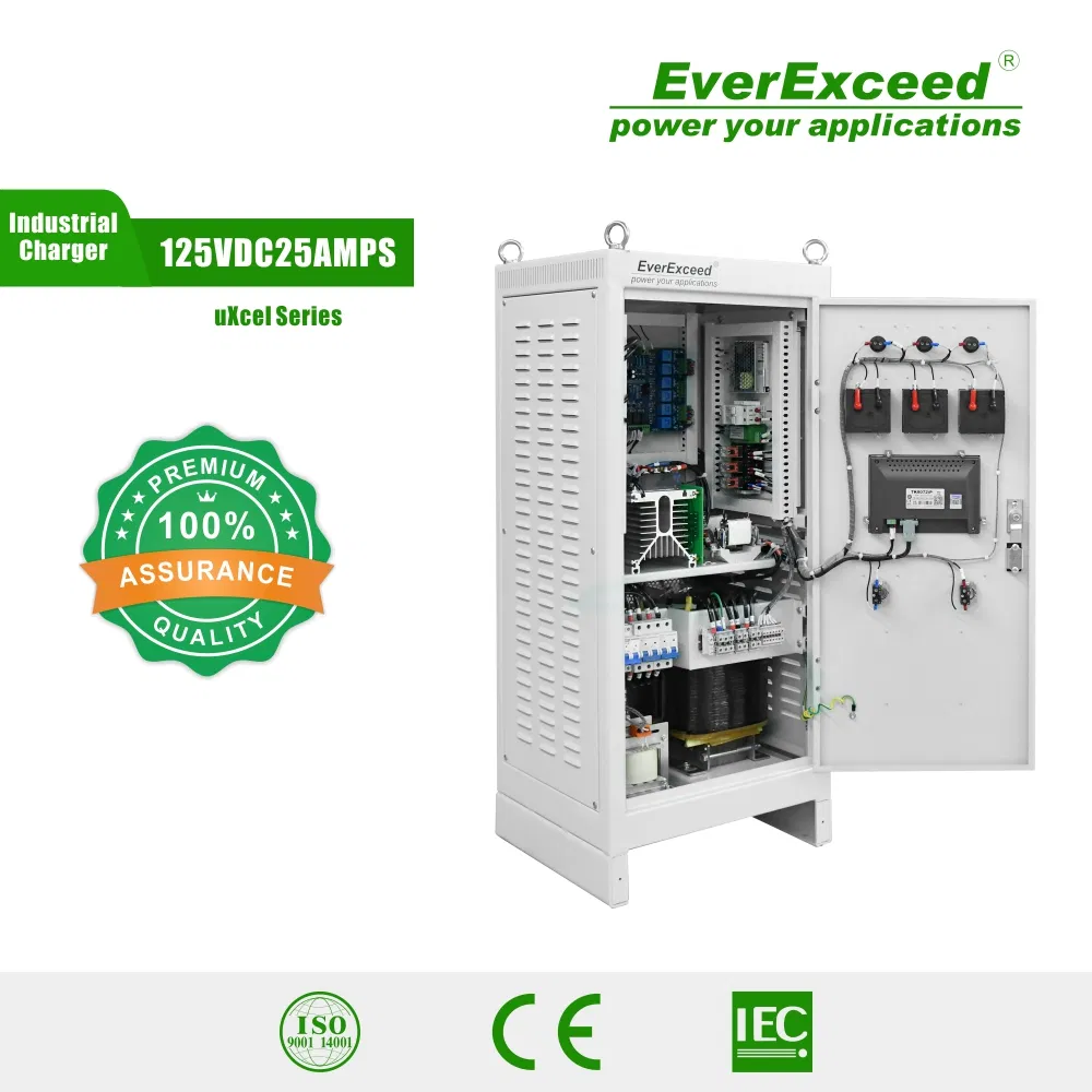 Industrial 125VDC Charger Rectifier Compatible with Ni-CD/LiFePO4 Batteries Snmp Monitoring