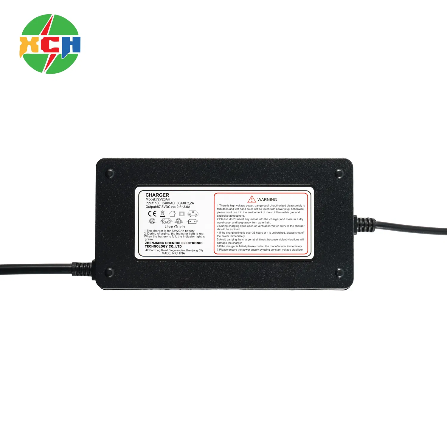 72V 20ah LiFePO4 Battery Charger for E-Bike E-Scooter with Over Voltage Protection