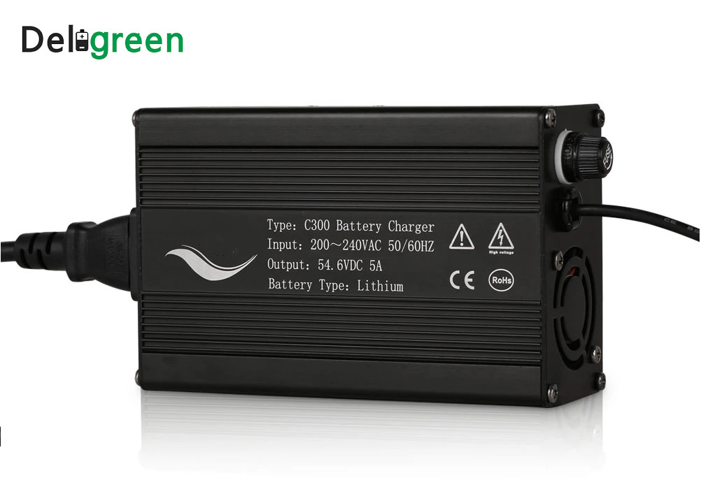Deligreen 60V Charger 20s 73V 4A Lithium Ion Battery Charger 60V LiFePO4 Battery Charger