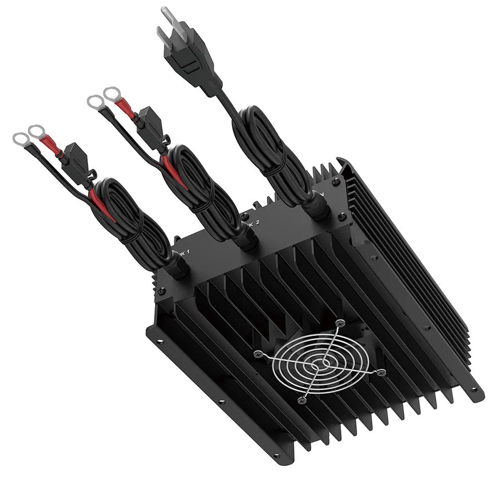 Dual Bank 12V/24V/36V 15A Waterproof Marine Battery Charger for AGM Lifep04 RV Boat for RV Boat Use